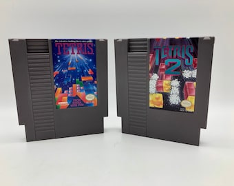 Tetris and Tetris 2 (1993, Nintendo NES) Original Rare, tested, Vintage