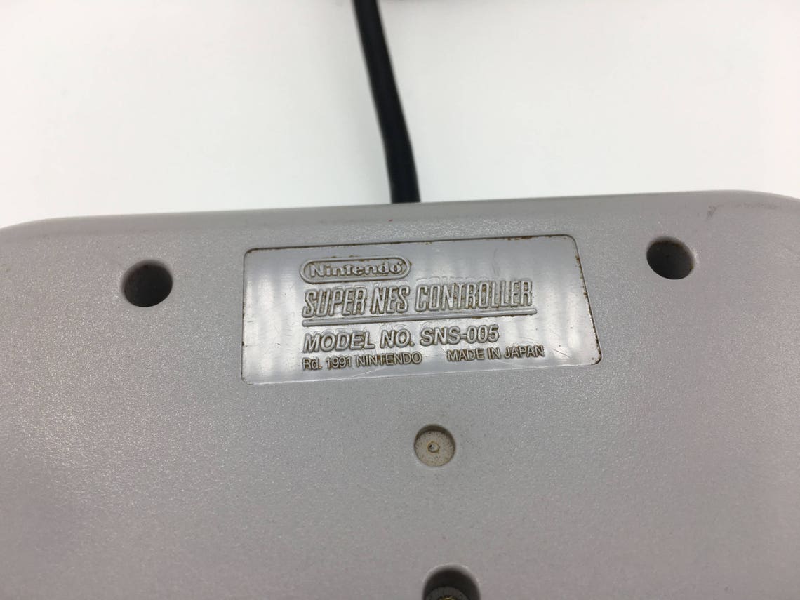 Original Super Nintendo Controller | Gray | SNES | SNS-005 | Gamepad | tested and working | Vintage, foto 4 di 4