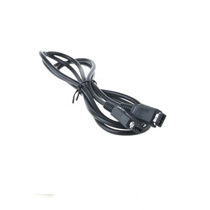 May include: Black cable with two connectors on the ends. The cable is coiled and appears to be for connecting electronic devices.