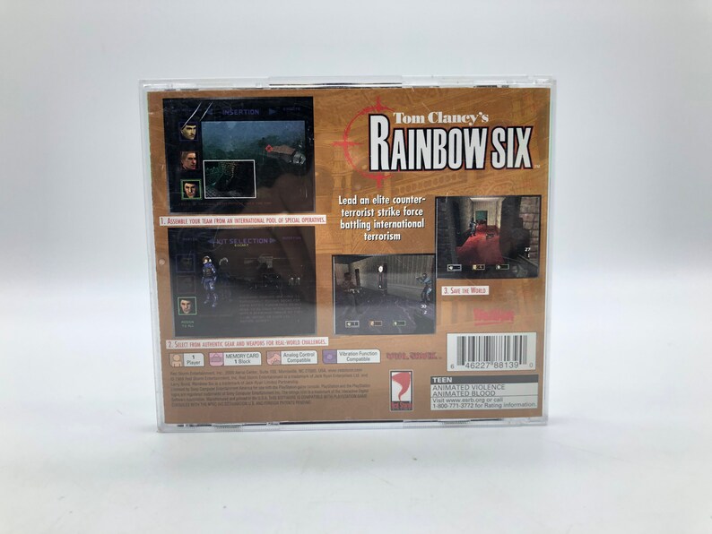 Tom Clancy's Rainbow Six (Sony PlayStation 1, 1999) Raro, Vintage, Videojuego, probado imagen 2