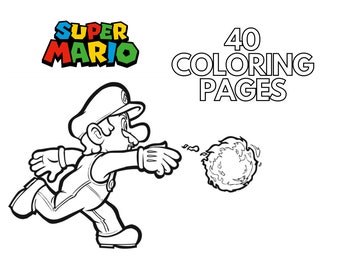 Super Mario Coloring Book : A Coloring Book For Kids And Adults (Paperback)