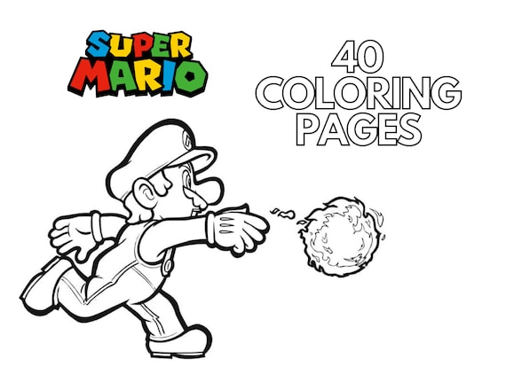 Super Mario Bros. Coloring Book Pages, 40 Printable Pages for Kids,  Birthday Parties, School Work, Past Time, Fun Activity, PDF -  Norway