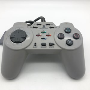 PlayStation 1 Controller ASCII Enhance Pad, Turbo Model 8180 Gray, tested