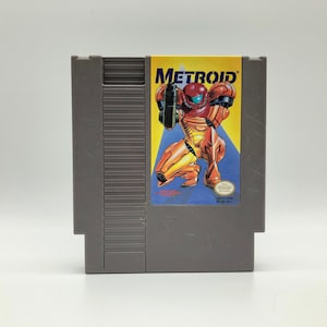 Vintage Metroid NES Cartridge: Yellow Label Action Adventure Game