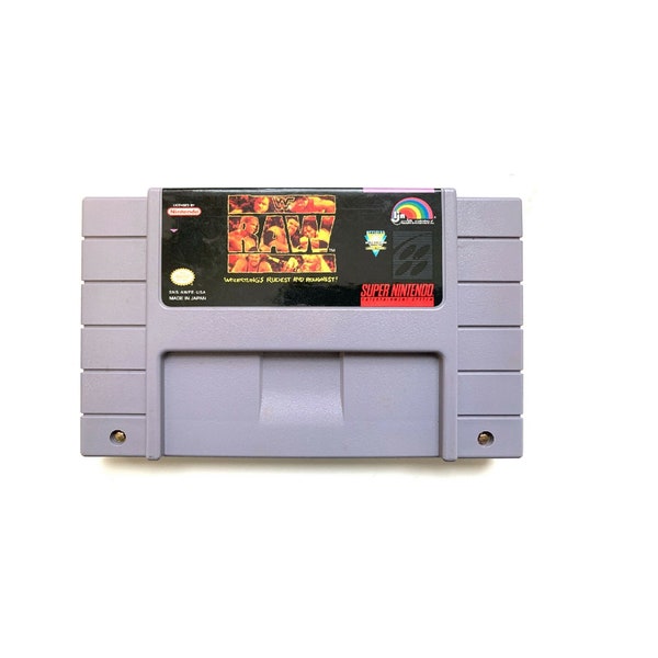 WWF RAW | Super Nintendo, 1993 | Wrestling fighting, World Wrestling Federation, Retro Game, Tested, Free Shipping