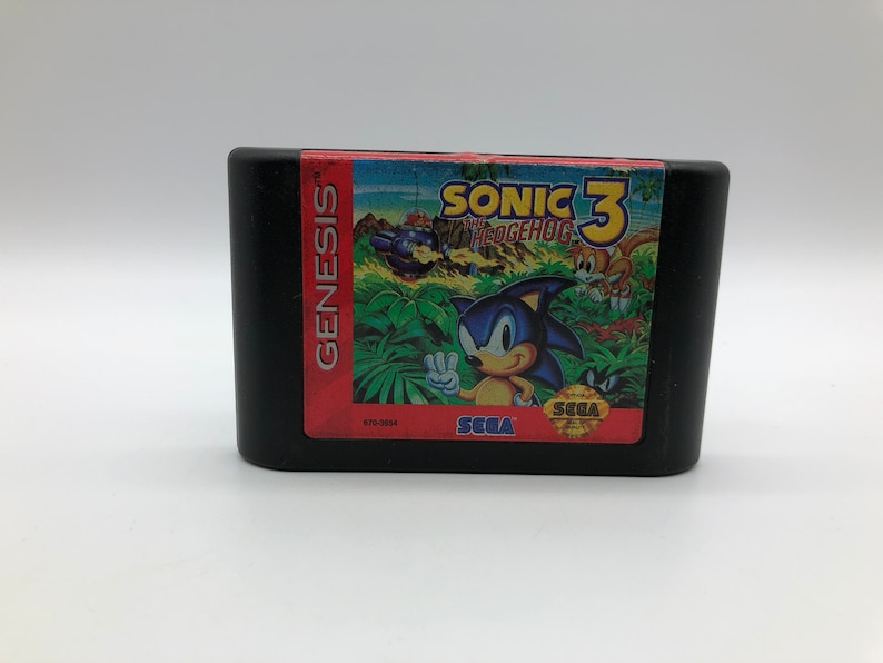 Sonic the Hedgehog 3, Sega Genesis, 1994 | Vintage Video Game Cartridge ...