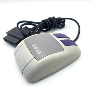 Super Nintendo Mouse SNS-016 1992 | SNES Gaming Gaming Entertainment System | For use with  Mario Paint