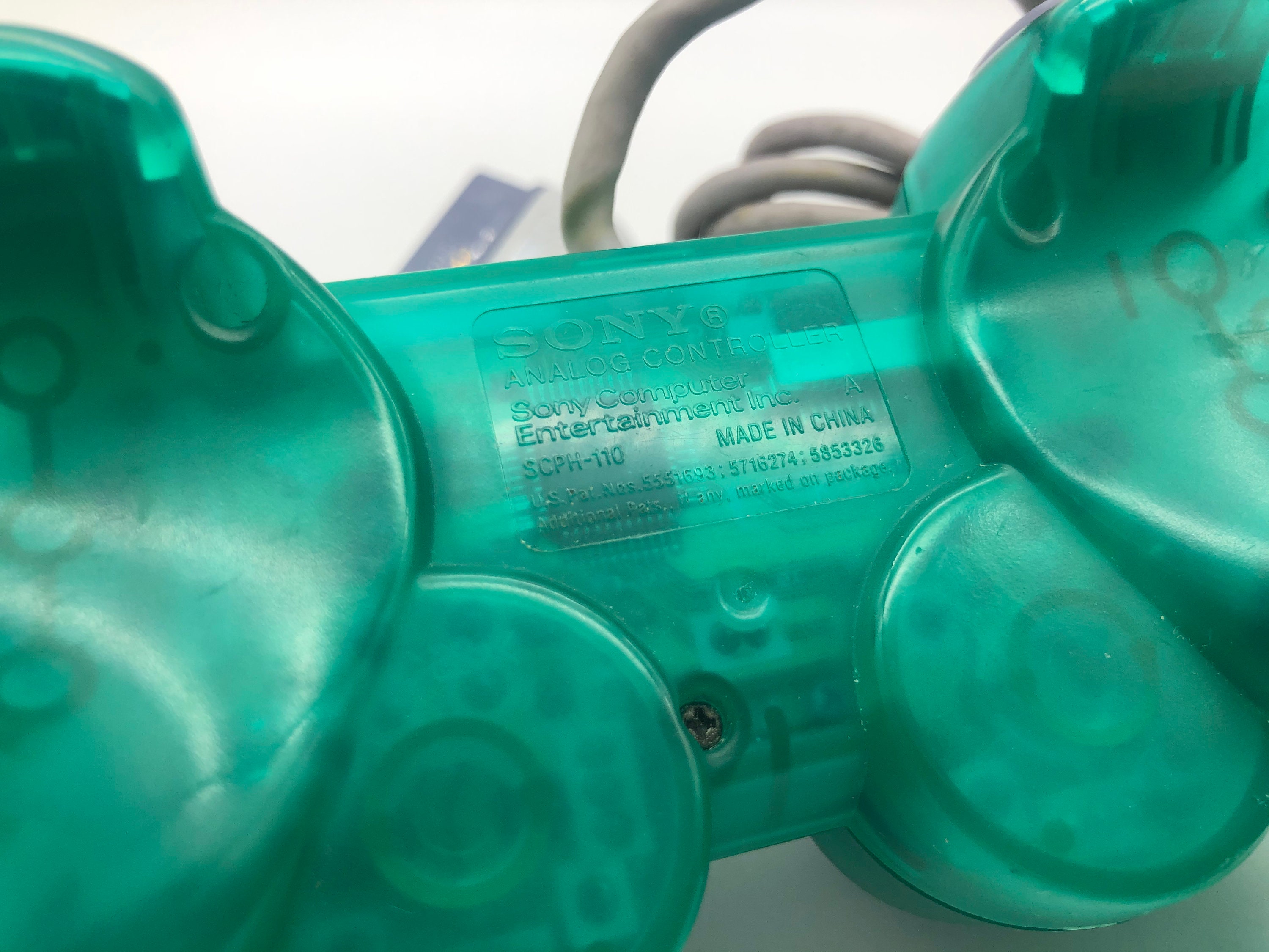 Psone Clear Green Dualshock Controller, SCPH-110 Playstation