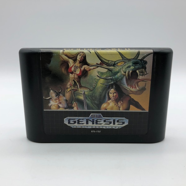 Golden Axe II 2 (Sega Genesis, 1991) Rave Vintage Video Game, tested, Free Shipping