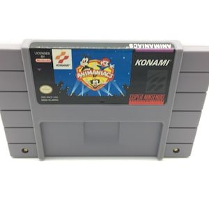 Animaniacs, Super Nintendo Entertainment System, 1994 | SNES, Super NES | Warner Bros, Cartoon Original Video Game Cartridge