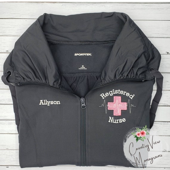 Registered Nurse Stretch Sportwick Jacket With Cross Icon and