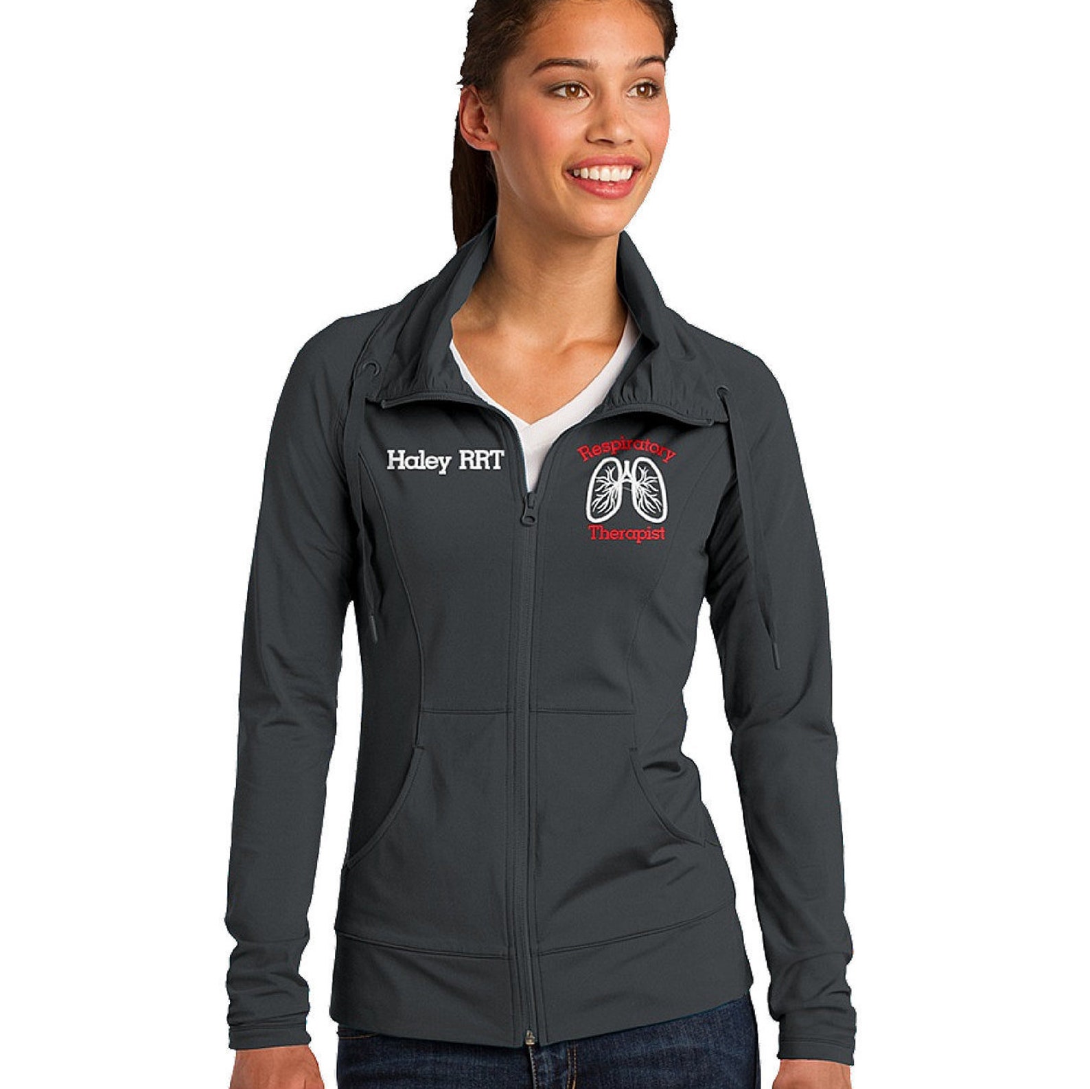 Ladies Respiratory Therapist Stretch Sportwick Jacket With Etsy