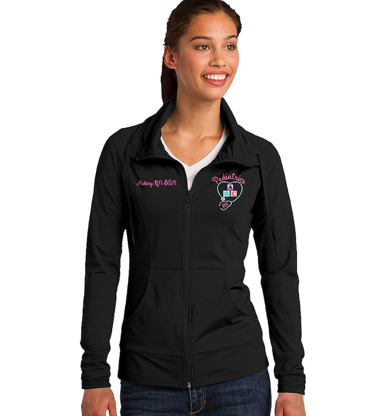Pediatric Nurse Stretch SportWick Jacket with ABC Blocks Etsy