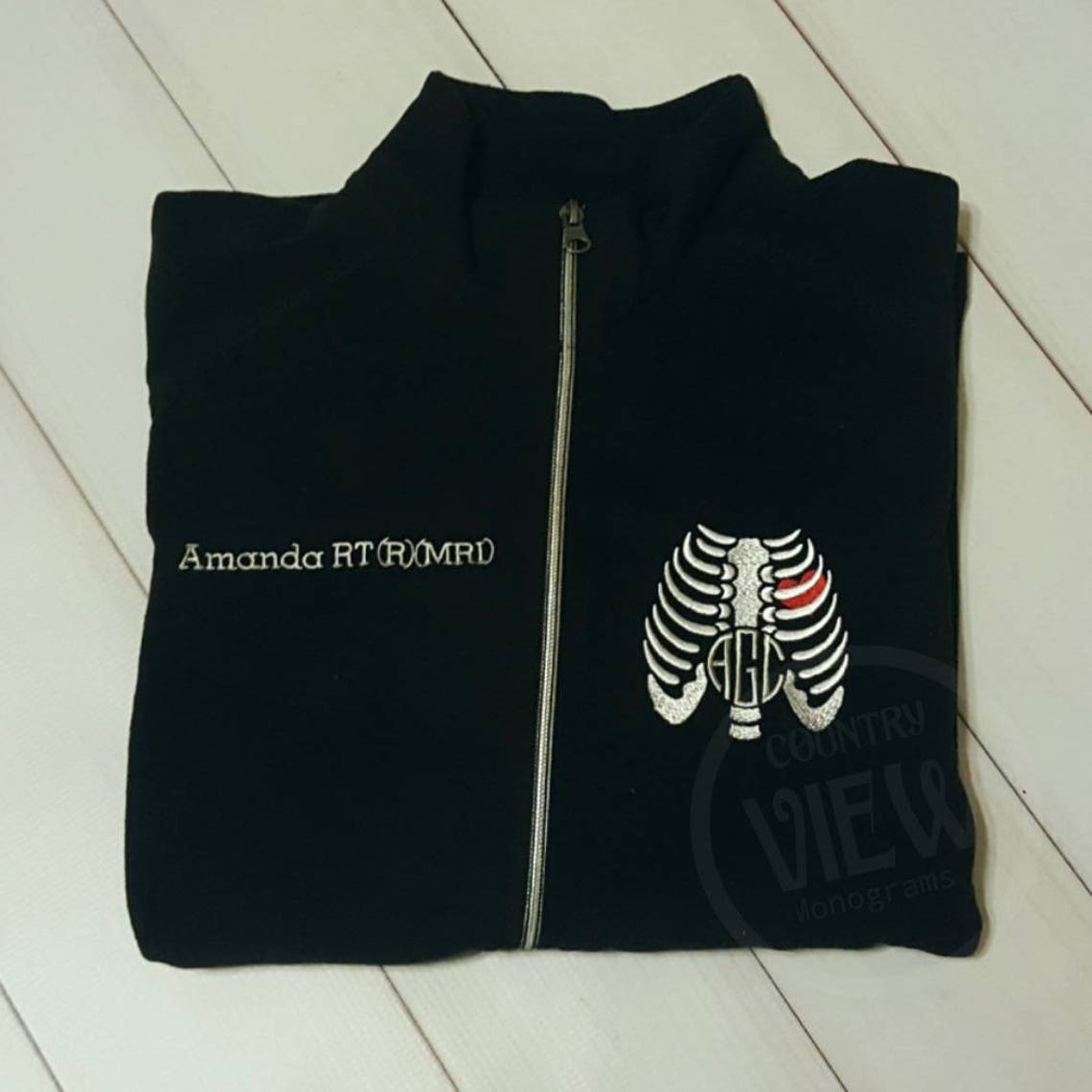 Radiology Tech Fleece Jacket With Chest Xray Symbol and Etsy