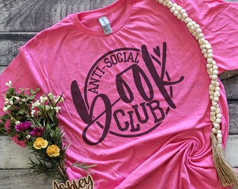 AntiSocial Book Club | Printed Soft Tshirt |Unisex Tshirt for Women 6400