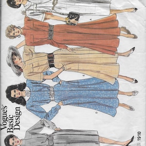 Vintage Vogue 1910 Sewing Pattern for a Tailored Dress