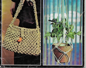 Vintage Macrame Instruction Booklet Copyright 1971