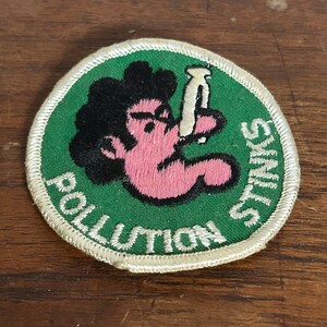Vintage 1970's Pollution Stinks Patch