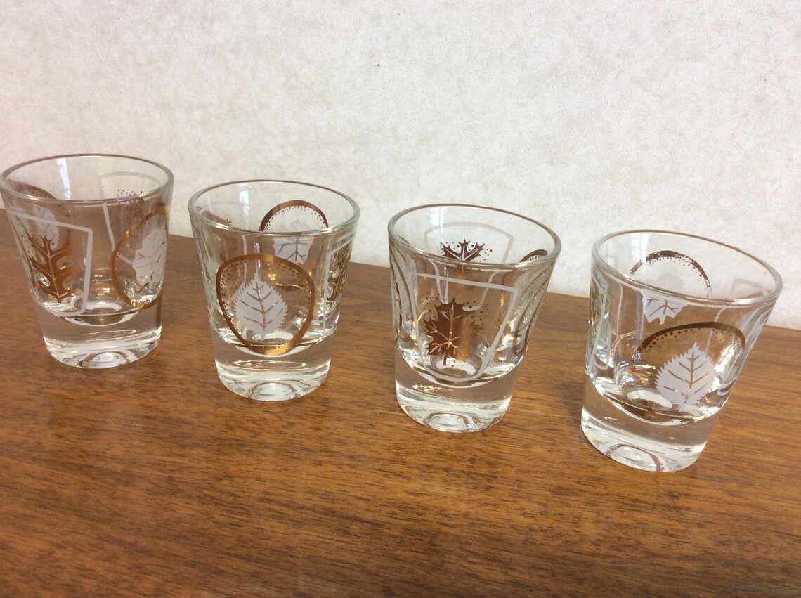 Set of Four Vintage Federal Glass Co. Shot Glasses in the Glen Etsy
