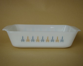 Vintage Anchor Hocking Fire King Small Casserole 451 Candle Glow