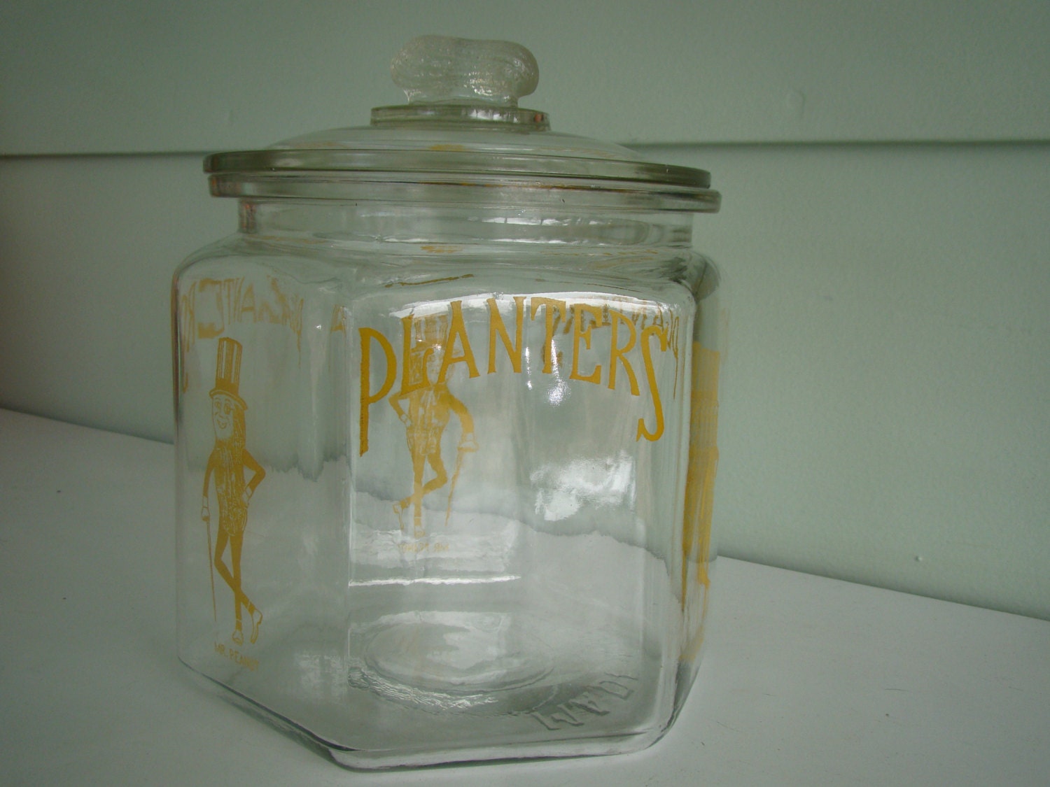 Vintage 1930's Planter's Mr. Peanut Jar Etsy