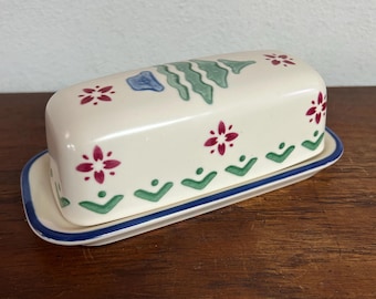 Vintage Pfaltzgraff Nordic Christmas Butter Dish