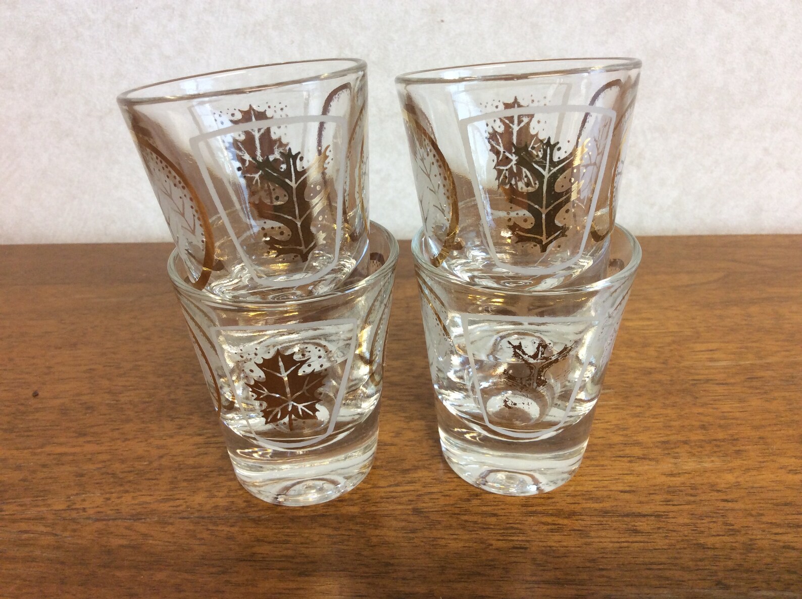 Set of Four Vintage Federal Glass Co. Shot Glasses in the Glen Etsy