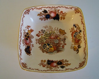 Vintage Mason's Ironstone Bowl in Harvest Gold Made in England
