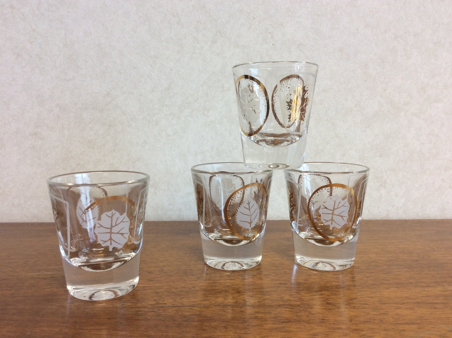 Set of Four Vintage Federal Glass Co. Shot Glasses in the Glen Etsy