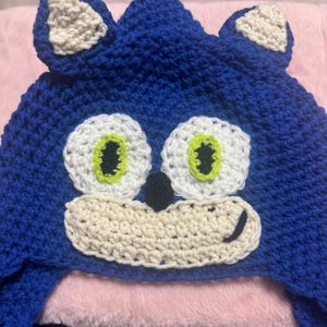 Sonic the hedgehog crochet hat