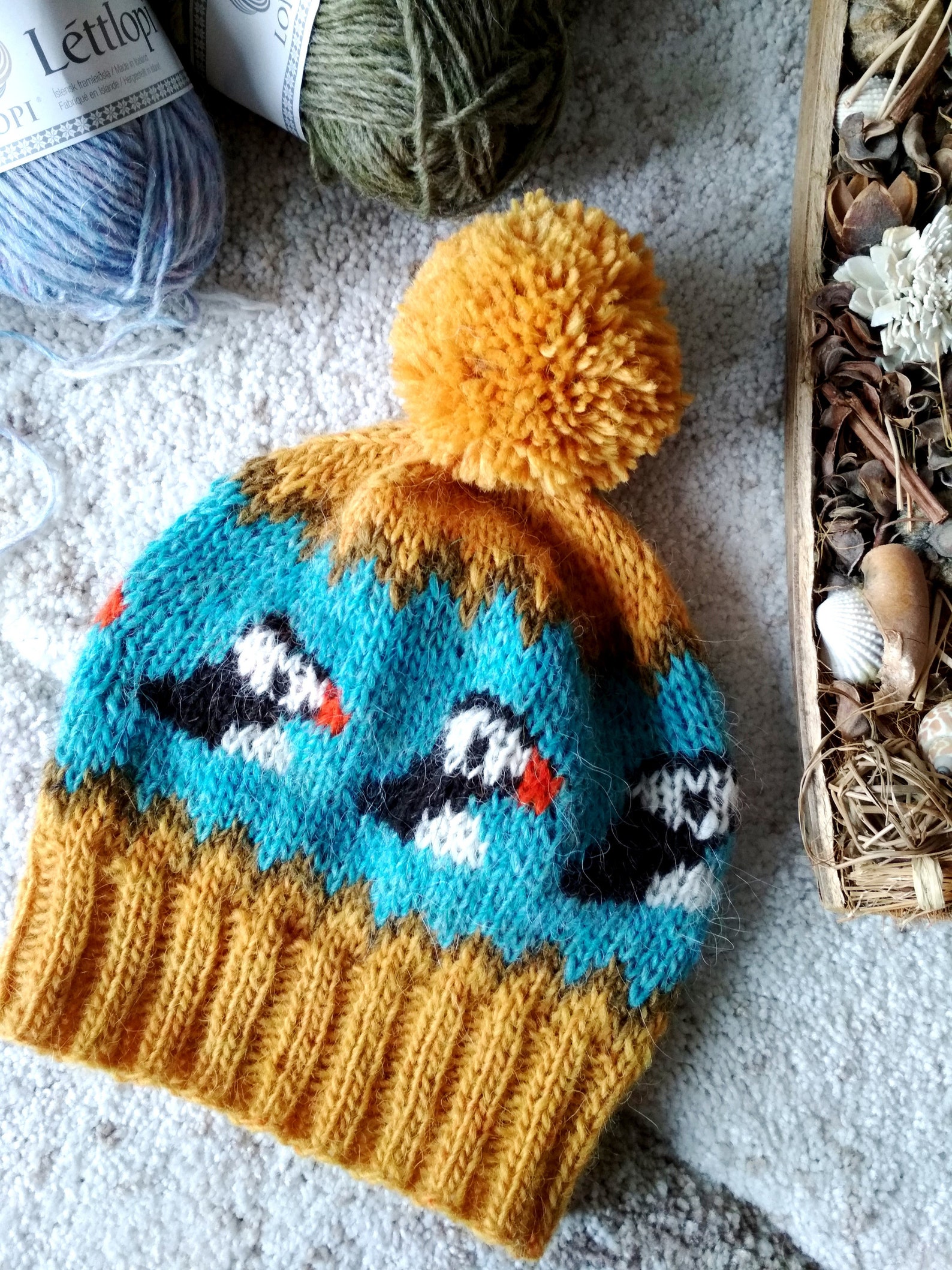 puffin bobble hat