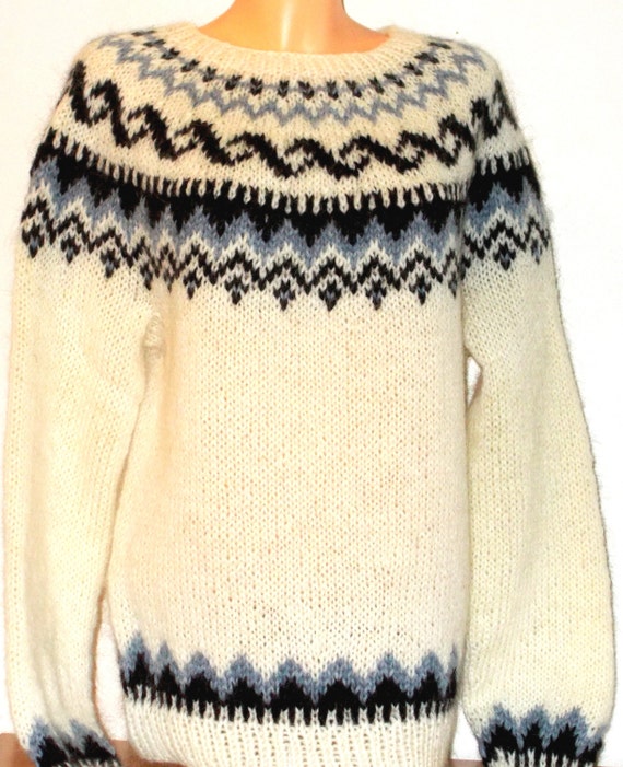 Classic Traditional Icelandic Print Sweater Etsy