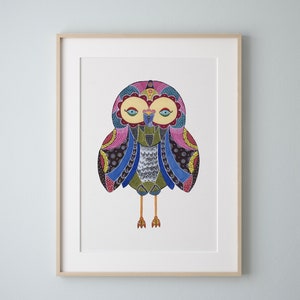 Upstate Owl, Watercolor Art Print