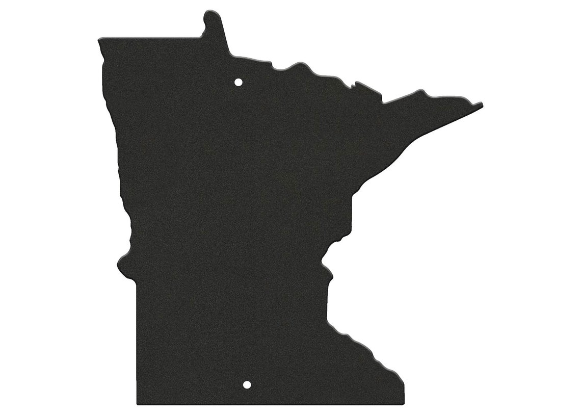 Steel Minnesota State Outline Border Map Steel Metal Wall Art Wall ...