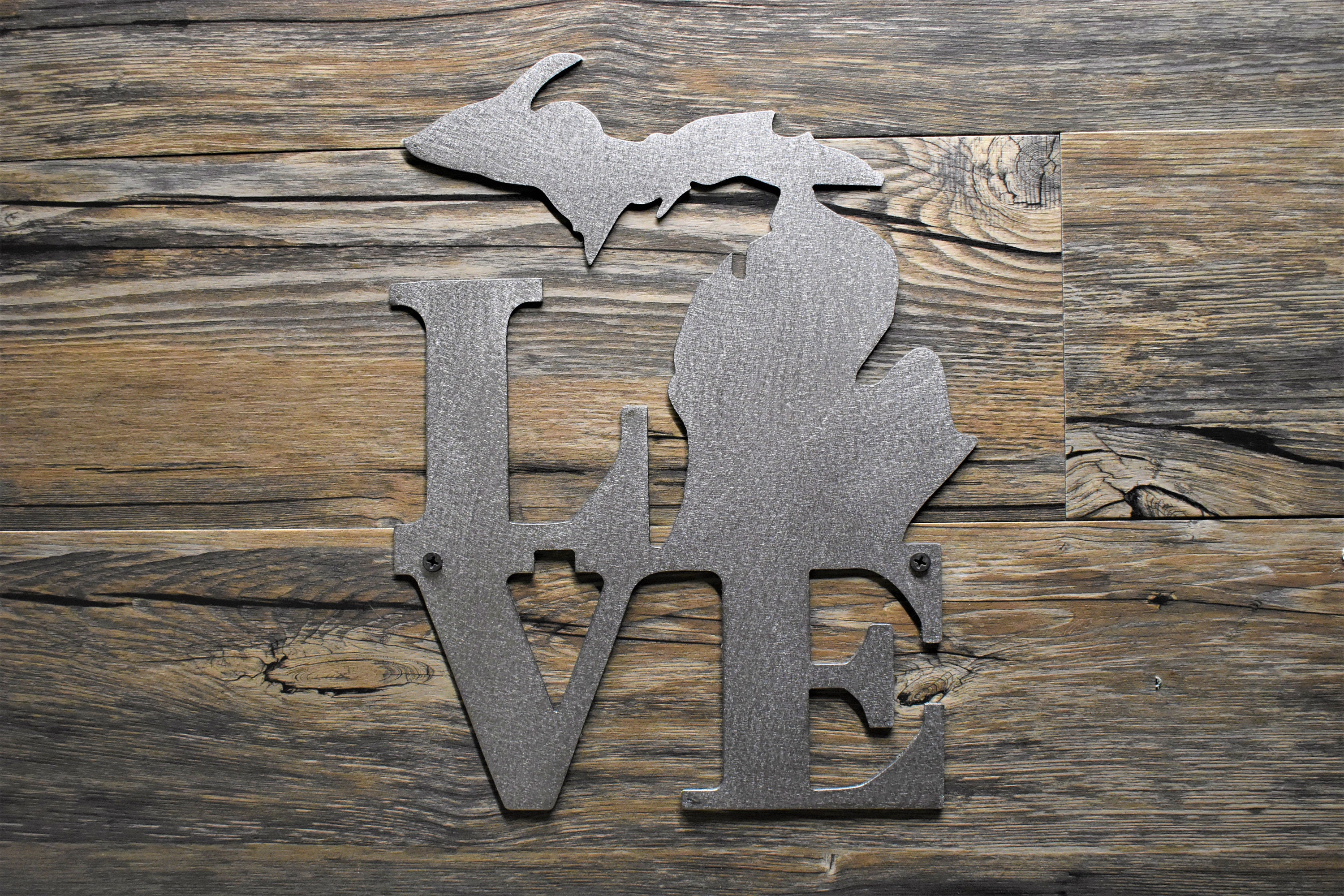 16 To 30 Rustic Patina Vintage Home Michigan Steel Metal Wall Hanging Art Decor Various Colors Sizes Sculptures