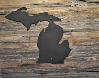 Metal Michigan State Outline map border mitten steel wall hanging art decor finishes