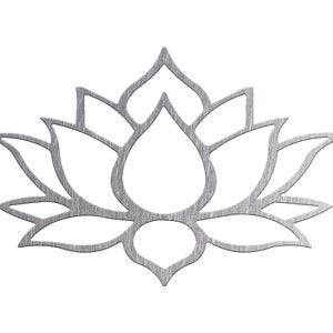 LARGE Metal Lotus Flower metal wall hanging art decor, flower design wall sign, blooming flower decal, gift for home, various finishes