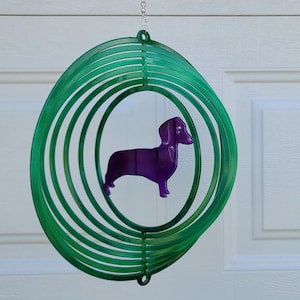 dog wind spinner for yard, hanging porch decor, dachshund gifts for women, dachshund garden decor outdoor decor, weiner dog gifts for men