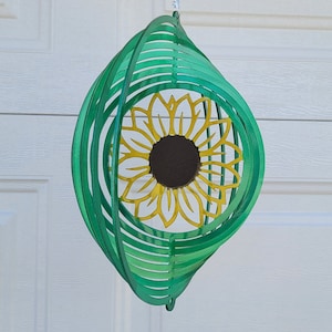 Sunflower wind spinner, metal yard art, metal garden art, garden decor, sunflower decor, sunflower gifts, for her, sun catcher, porch decor