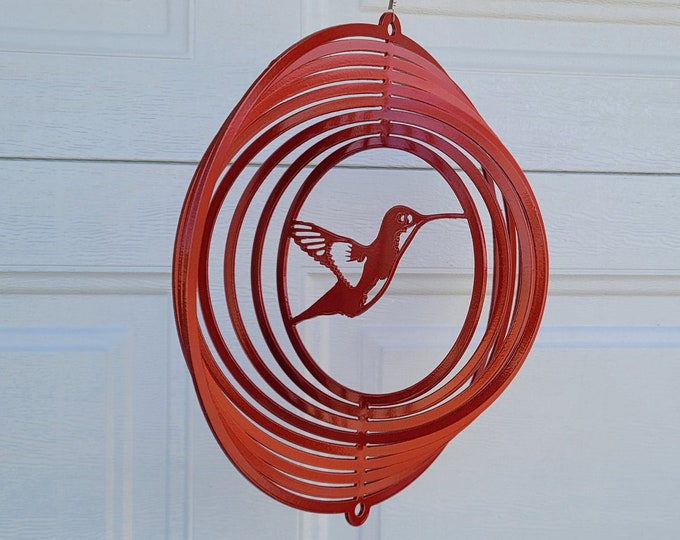 Hummingbird wind spinner, spring decor, bird lover gifts, gifts for her, house warming gift, sun catcher, wildlife decor, porch decor, new