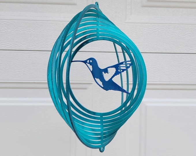 Hummingbird wind spinner, spring decor, bird lover gifts, gifts for her, house warming gift, sun catcher, wildlife decor, porch decor, new