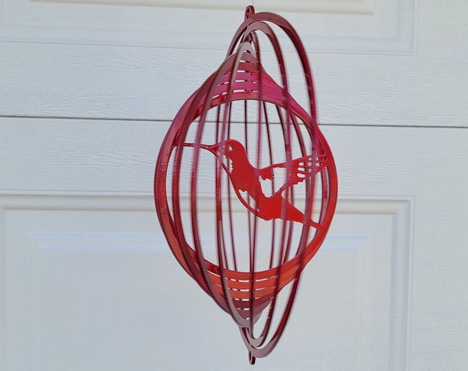 Hummingbird wind spinner, spring decor, bird lover gifts, gifts for her, house warming gift, sun catcher, wildlife decor, porch decor, new