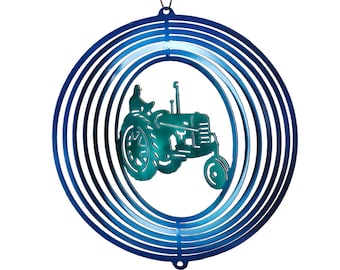 Tractor wind spinner, tractor gift, farmhouse decor, farm art, garden decor, porch decor, wind spinner for outdoors, farming gifts for women