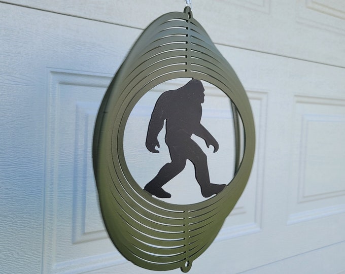 bigfoot wind spinner, sasquatch gifts, funny garden decorations, metal yard art, bigfoot signs, yeti decor, bigfoot decor, sasquatch garden