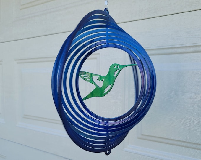 Hummingbird wind spinner, spring decor, bird lover gifts, gifts for her, house warming gift, sun catcher, wildlife decor, porch decor, new