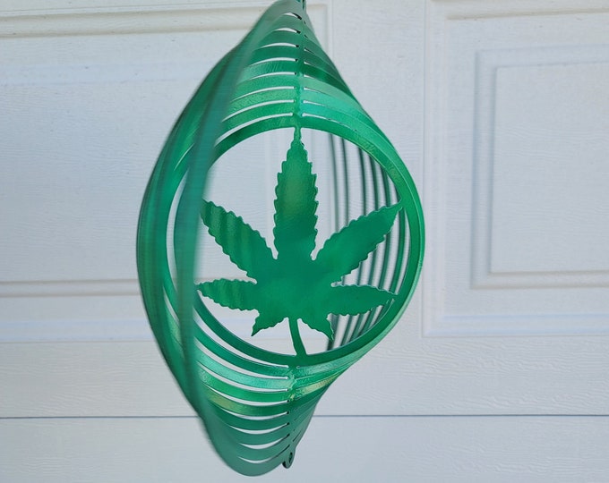 wind spinner, pot leaf, marijuanna gift, 420gifts, porch decoration, yard art, gifts for him, gifts for her, funny gifts, gifts for friends