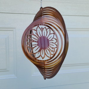 sunflower wind spinner, porch decor, garden decor, outdoor decor, gifts for mom, metal yard art, flower decor, spring decorations