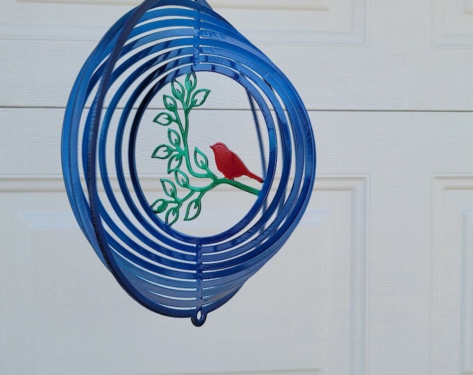 wind spinner, bird lover, wildlife decor, bird watcher gift, gifts for her, metal yard art, spring decorations, house warming gift, garden