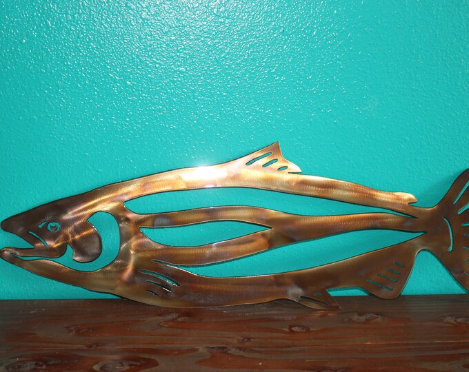 Metal Fish Wall Art Etsy