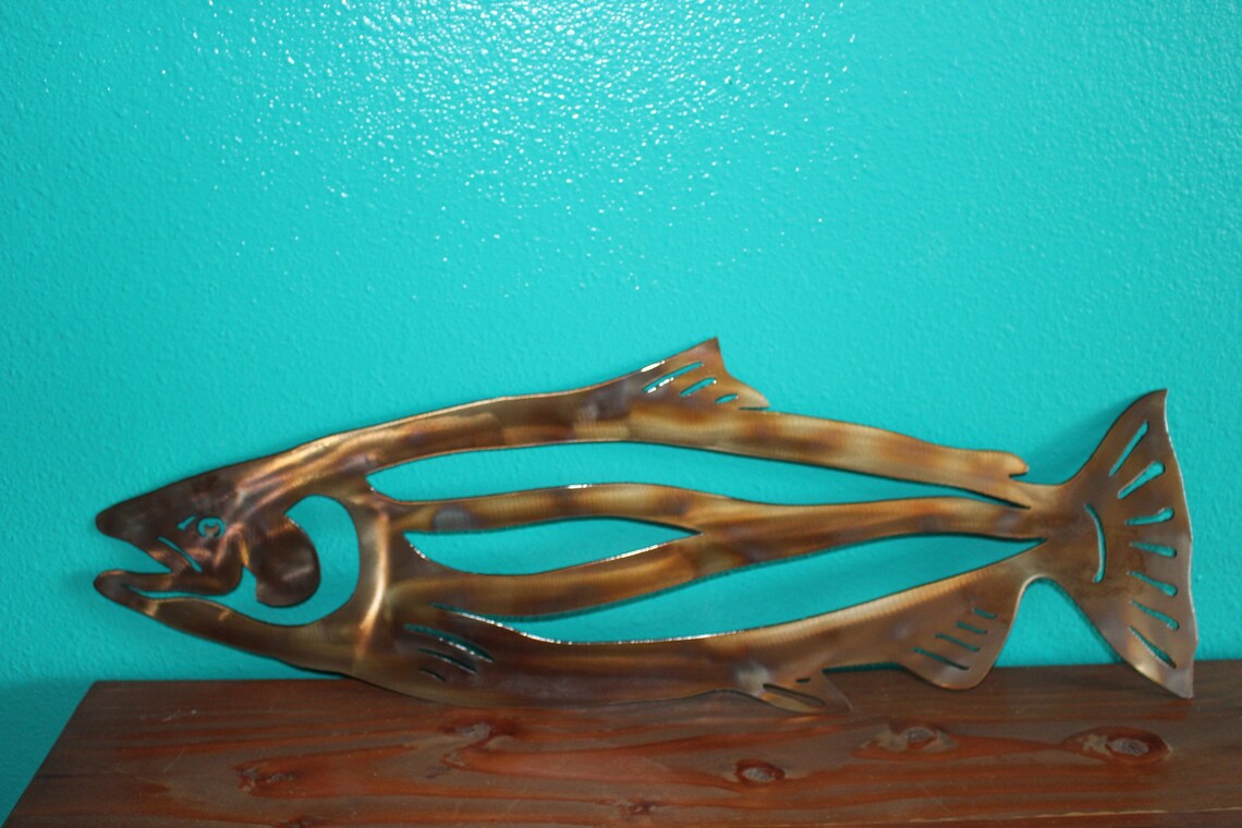 Metal Fish Wall Art Etsy